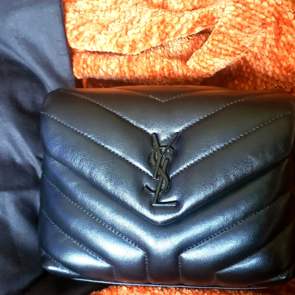 YSL Yves Saint Laurent Quilted Leather black crossbody